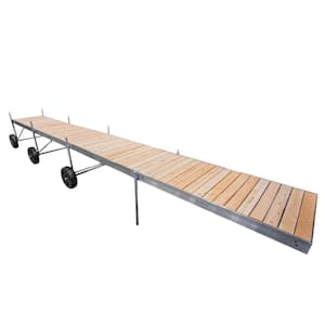 32 ft. Roll-In-Dock Straight System with Aluminum Frame and Removable Cedar Decking