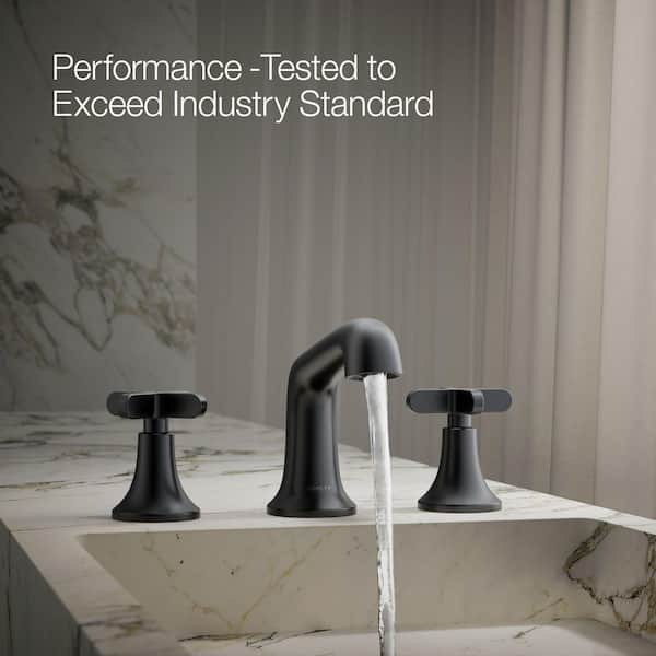 KOHLER Setra 8 in. Widespread Double Handle Bathroom Faucet in