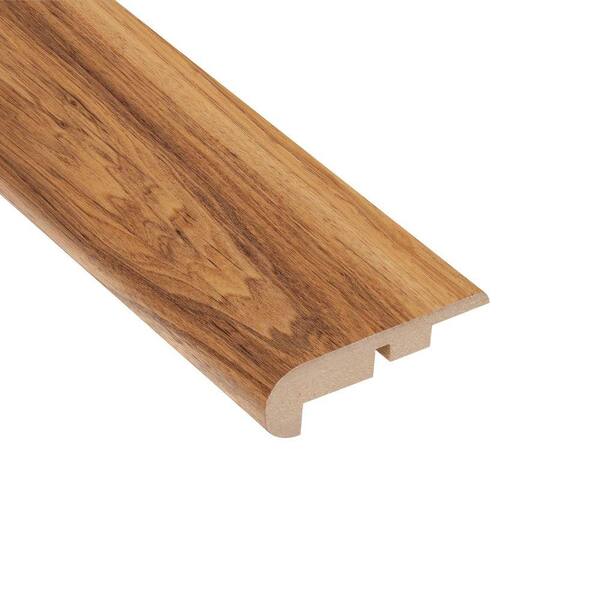 Home Legend High Gloss Paso Robles Pecan 7/16 in. Thick x 2-1/4 in. Wide x 94 in. Length Laminate Stairnose Molding