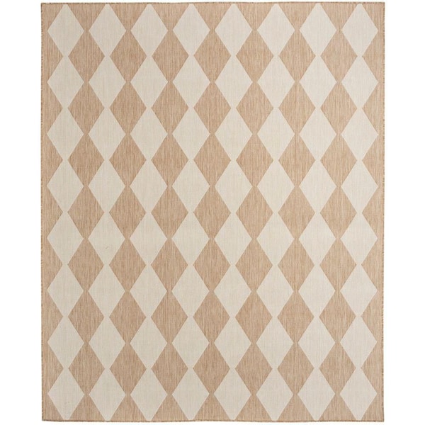 Nourison Positano Jute 7 ft. x 10 ft. Diamond Contemporary Area Rug