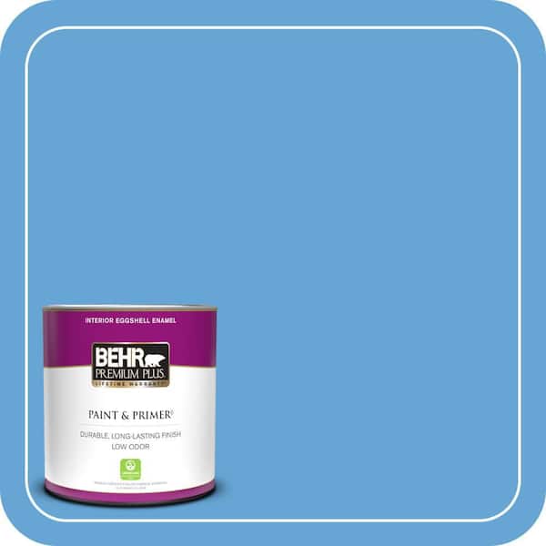 BEHR PREMIUM PLUS 1 qt. #560B-5 Ocean Tropic Eggshell Enamel Low Odor Interior Paint & Primer