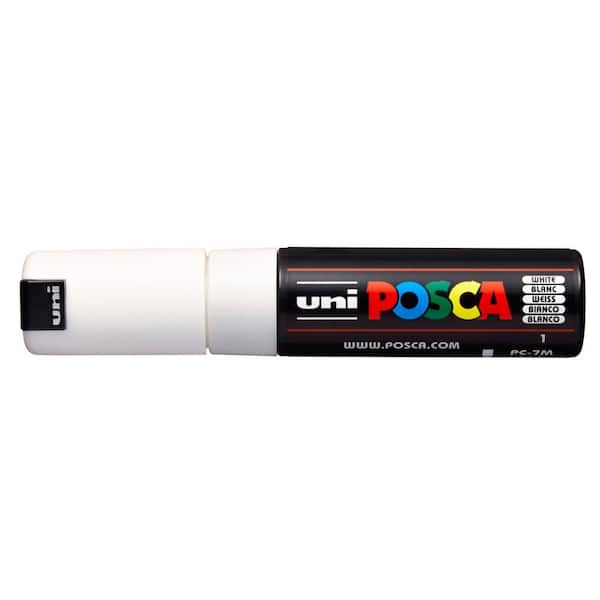 POSCA PC-7M Broad Bullet Paint Marker, White