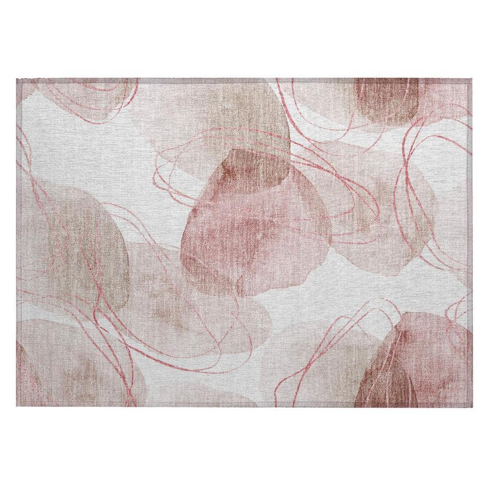 Merlot and Ivory 2 ft. x 3 ft. Woven Abstract Rectangle Indoor/Outdoor Area Rug price history on PriceWatchPro