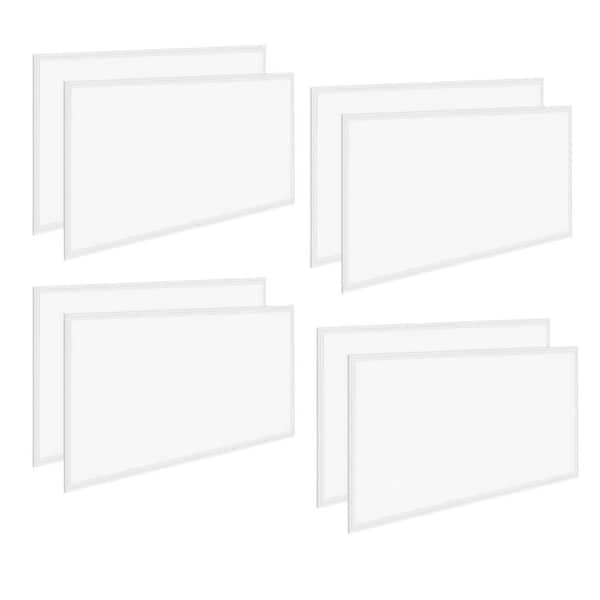 2 ft. x 4 ft. 7800 Lumens White Integrated LED Ceiling Panel Light 5000K (8-Pack)