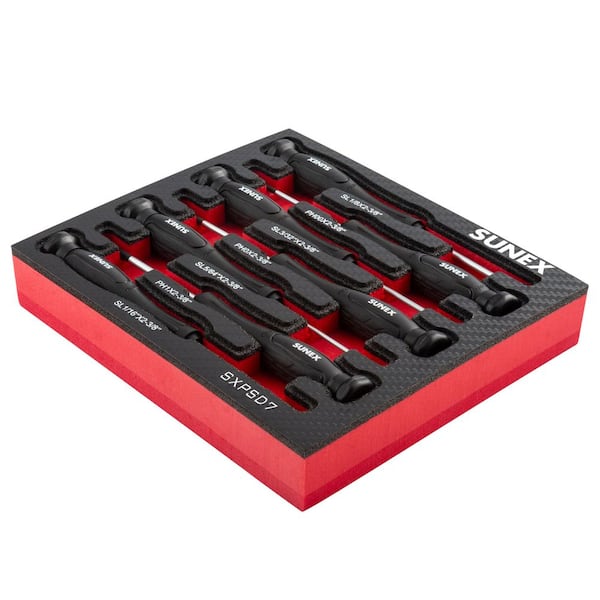 SUNEX TOOLS 7 pc. Precision Combination Screwdriver Set SXPSD7