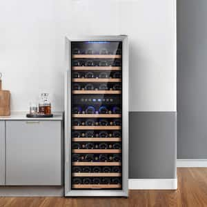 73 Bottle Compressor Wine Cooler Dual Zone with Touch Control - Frost Free - Free standing