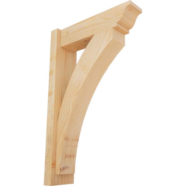 Ekena Millwork 6 in. x 32 in. x 20 in. Douglas Fir Thorton Traditional Rough Sawn Outlooker