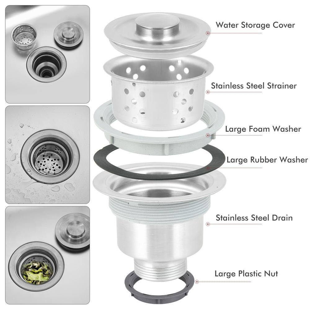 35" Stainless Steel Outdoor Sink with Shelf and Wheels