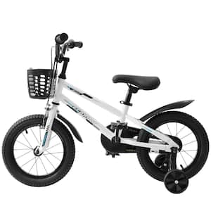 C14111A Kids Bike 14 in. for Boys and Girls with Training Wheels Freestyle Kids' Bicycle with Bell Basket and fender