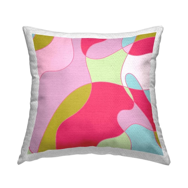 Stupell Industries Curved Shapes Pattern Outdoor Printed Throw Pillow by Lil' Rue