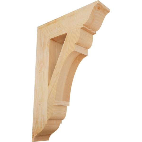 Ekena Millwork 6 in. x 36 in. x 24 in. Douglas Fir Olympic Traditional Rough Sawn Bracket