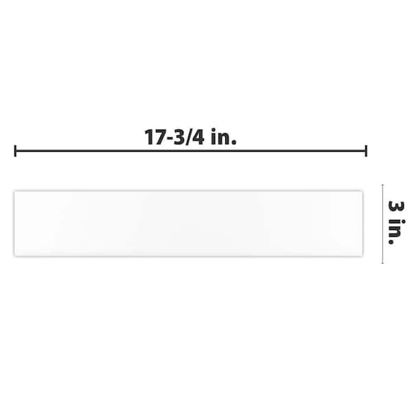 Merola Tile Battiscopa Matte White 3-1/8 in. x 17-3/4 in. Matte