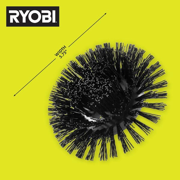 RYOBI 8 in. Medium Bristle Brush A95MB81 - The Home Depot