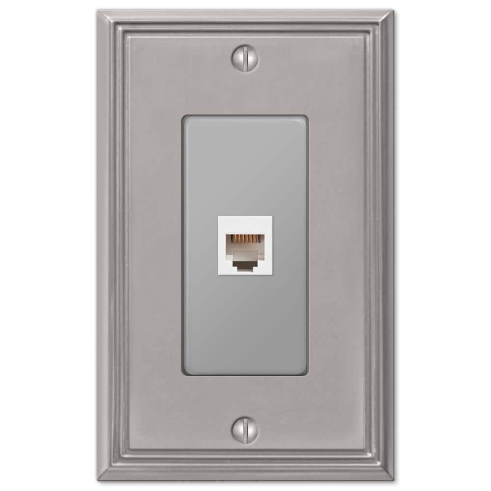 Rhodes 1 Gang Phone Metal Wall Plate - Brushed Nickel price history on PriceWatchPro