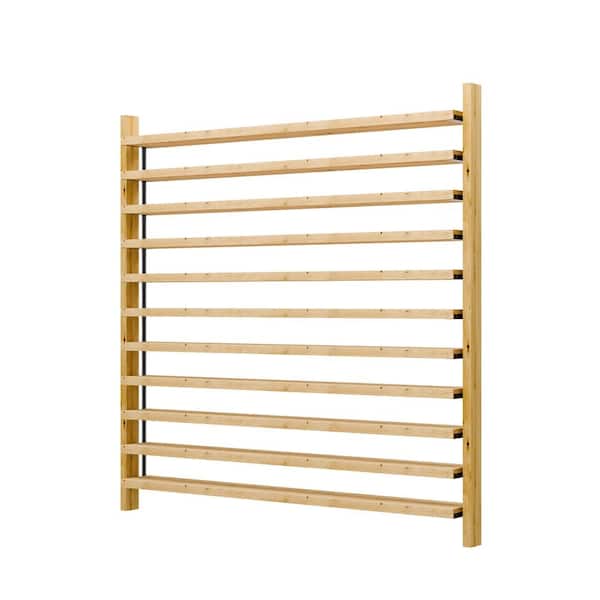 4. 43 ft. x 3. 99 ft. Spaced Picket, Board on Board, Flat Top, Flat Wood Fence Panel