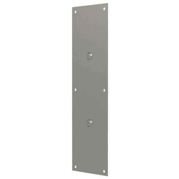 Prime-Line 4 in. x 16 in. Stainless Steel, Round Handle Door Pull Plate J  4643 - The Home Depot