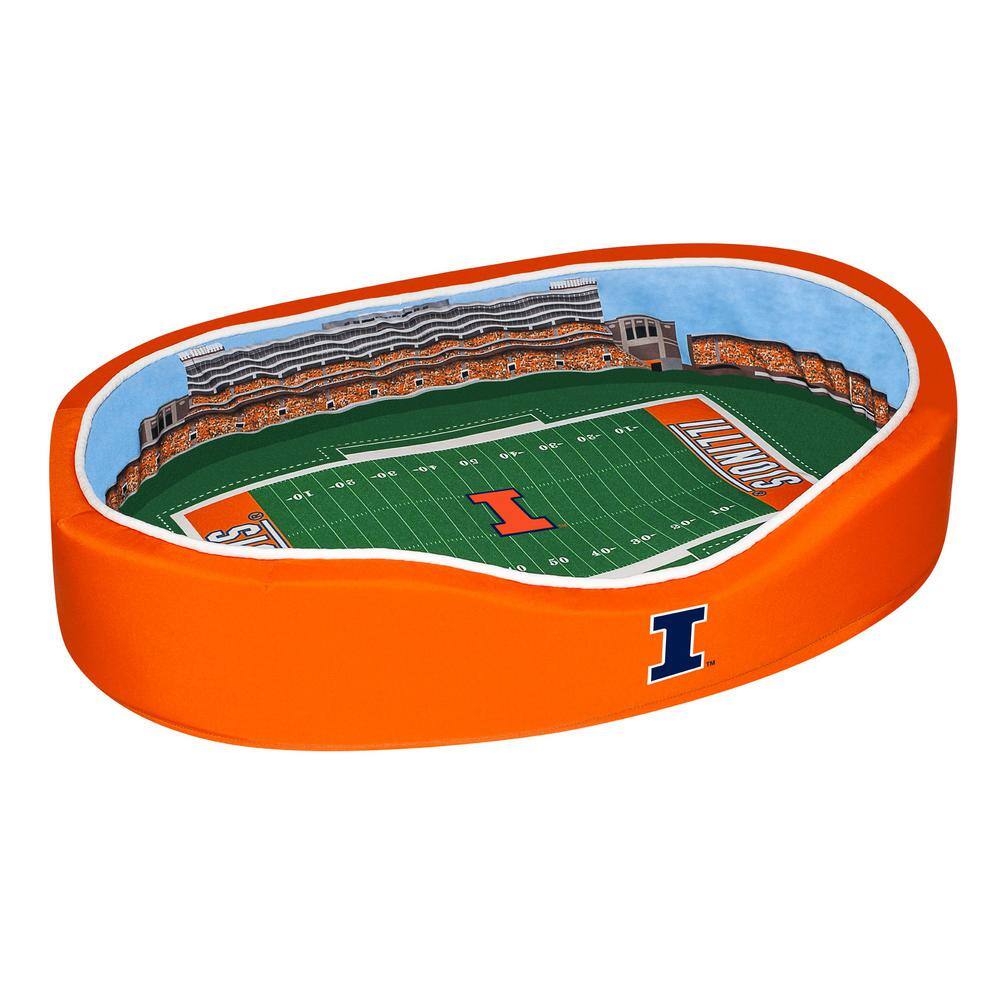 StadiumSpot University of Illinois M Football Stadium Pet Bed FB-ILL-21 ...