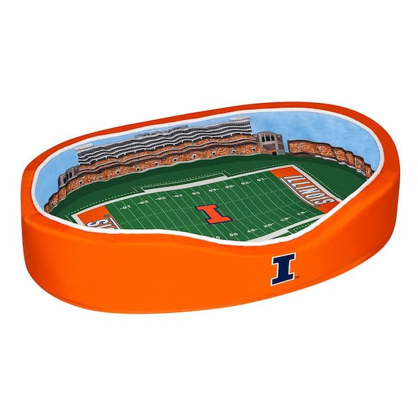 StadiumSpot University of Illinois M Football Stadium Pet Bed