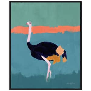 "Ostrich" by Pamela Munger 1-Piece Floater Frame Canvas Transfer Animal Art Print 28 in. x 23 in.