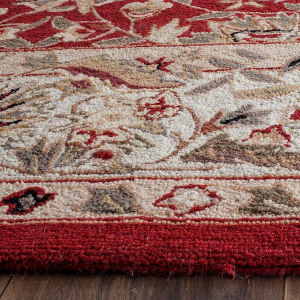 Chelsea Burgundy/Ivory 4 ft. x 6 ft. Border Area Rug