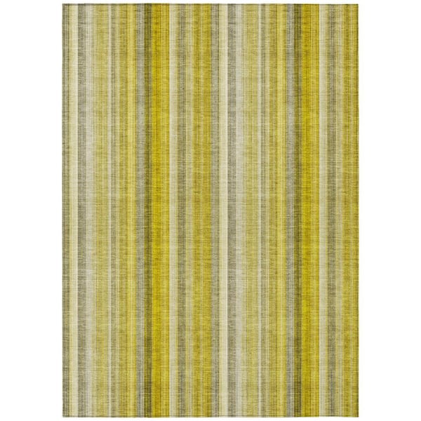 Chantille ACN543 Gold 10 ft. x 14 ft. Machine Washable Indoor/Outdoor Geometric Area Rug