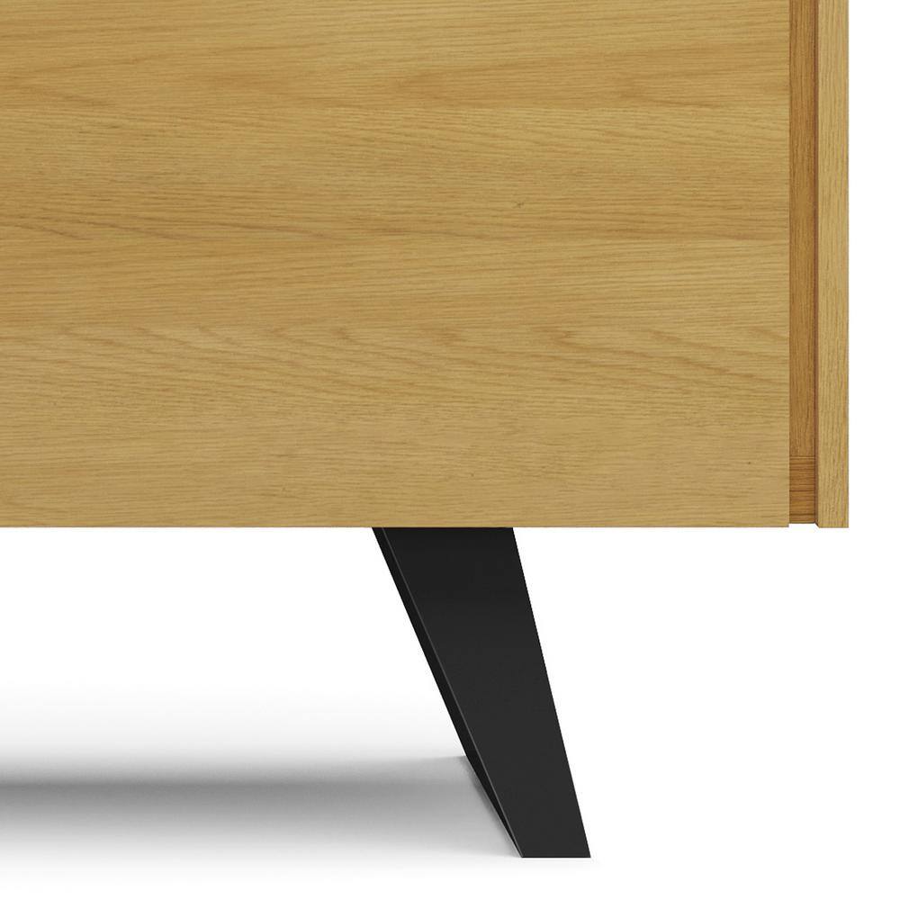 Lowry Modern Industrial Oak Veneer TV Stand with Storage