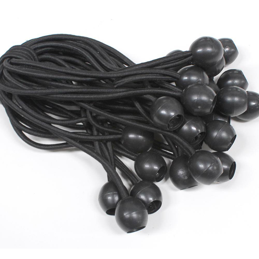 thumbnail image 2 of 100 Pack 8 Inch Heavy Duty Ball Bungee Cords - Elastic Tie Downs For Tarps, Canopies 2 of 2