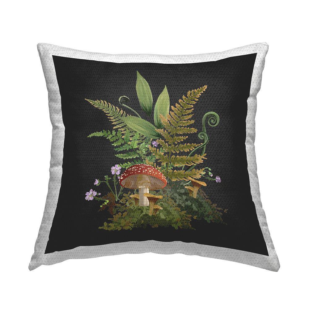 Sprouting Ferns Botanical Nature Green Square Outdoor Throw Pillow price history on PriceWatchPro
