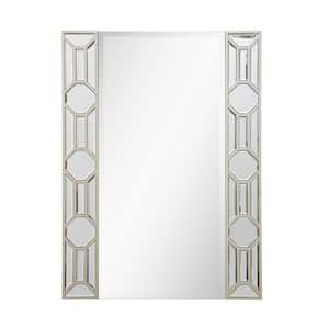 25.6 in. W x 34.6 in. H Champagne Accent Wood Framed Mirror