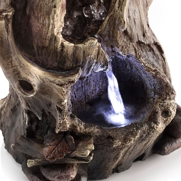 11 in. Tall Indoor Rainforest Tabletop Fountain with LED Lights