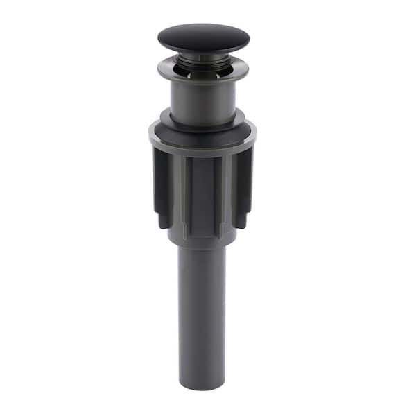 WOWOW Pop Up Drain without Overflow for Bathroom Faucet in Black