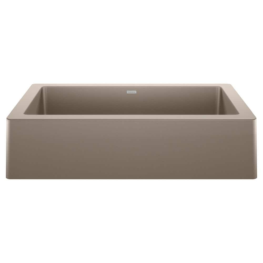 VINTERA Truffle Granite Composite 30 in. Super Single Bowl Farmhouse Apron 