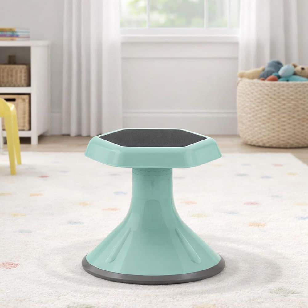 LEARNITURE 12 in. H Seafoam Backless Plastic Active Learning