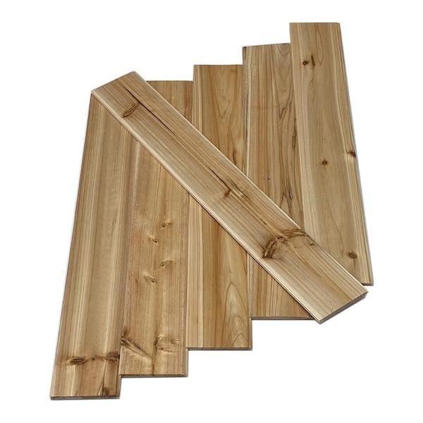 Swaner Hardwood 1/4 in. x 4 in. x 8 ft. Knotty Cedar Tongue and Groove Board (6-Pack)