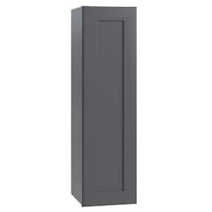 Grayson Deep Onyx Painted Plywood Shaker Assembled Wall Kitchen Cabinet Soft Close 9 in W x 12 in D x 36 in H