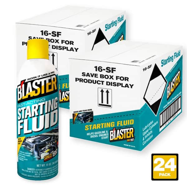 Blaster 11 oz. Fast-Acting Engine Starting Fluid Spray (Pack of 24)