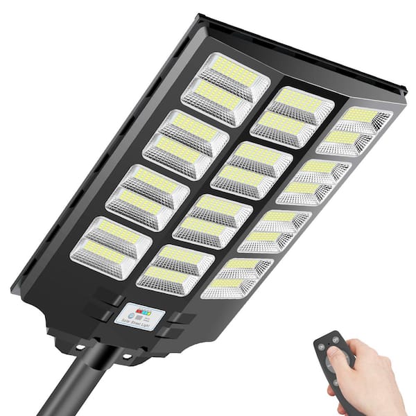 JAZAVA 300,000 Lumens 3600-Watt 240-Degree Black Motion Sensing Dusk to Dawn Integrated LED Flood Light (1-Pack)
