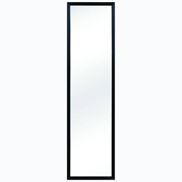 MCS 49.5 in. x 13.375 in. Black Transitional Framed Mirror