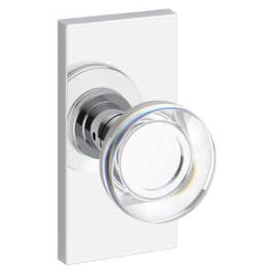 Passage Contemporary Crystal Polished Chrome Hall/Closet Door Knob with 5 in. Rose