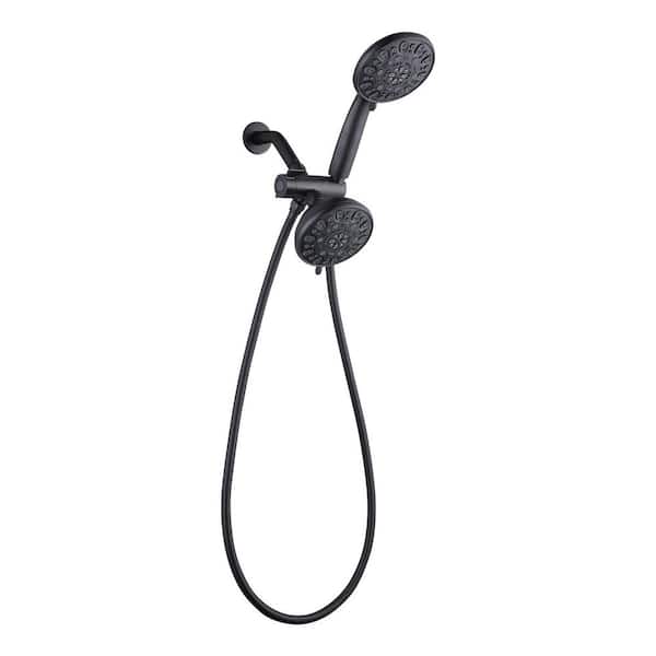Wall Mount 5-Spray 4.5 in. Dual Shower Head and Handheld Shower Head 1.75 GPM in Oil Rubbed Bronze
