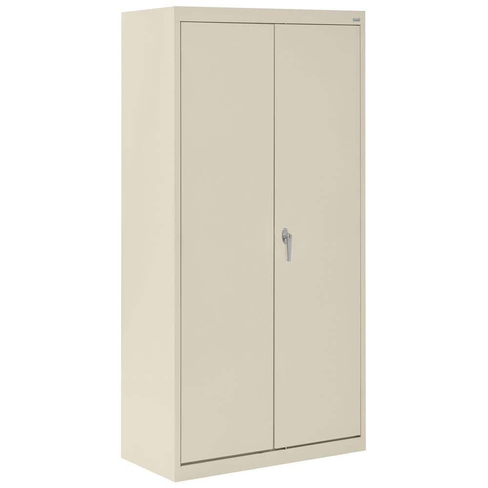 Putty Steel Freestanding Lockable Office Cabinet with Adjustable Shelving