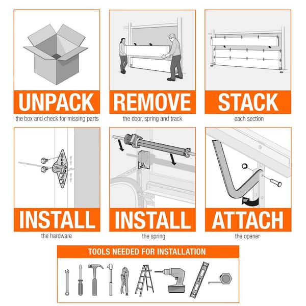 Clopay Classic Steel Long Panel 16 ft x 7 ft Non-Insulated White
