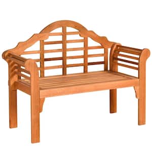 49 in. 2-Person Wood Outdoor Bench Folding Loveseat Chair Garden Bench