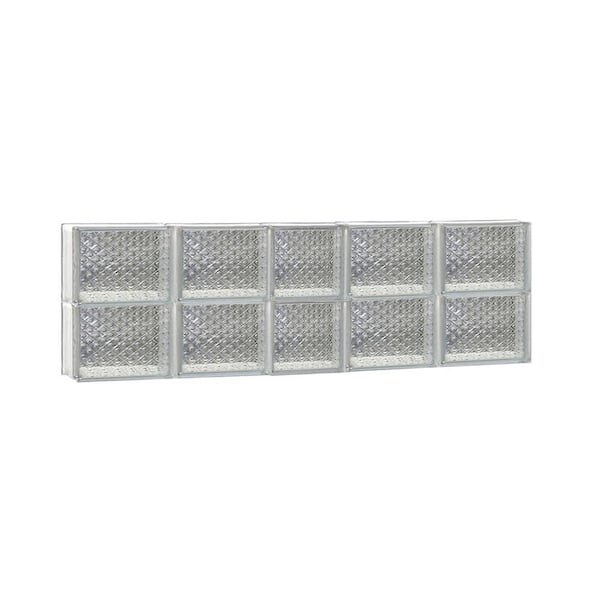 Clearly Secure 36.75 in. x 11.5 in. x 3.125 in. Frameless Diamond Pattern Non-Vented Glass Block Window