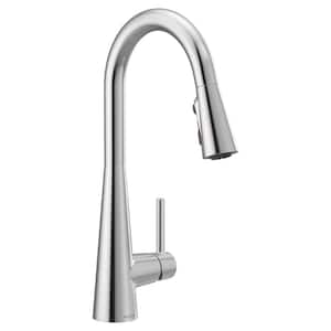 Sleek Single-Handle Pull-Down Sprayer Kitchen Faucet with Reflex and Power Clean in Chrome