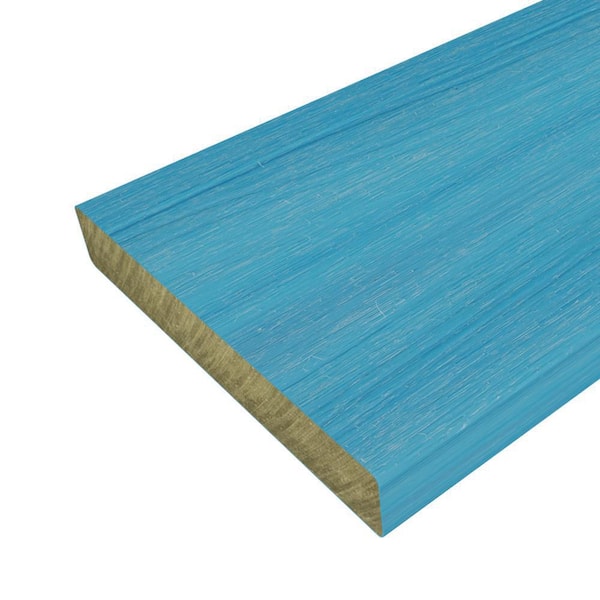 NewTechWood UltraShield Naturale Cortes 1 in. x 6 in. x 1 ft. Caribbean Blue Solid Composite Decking Board Sample