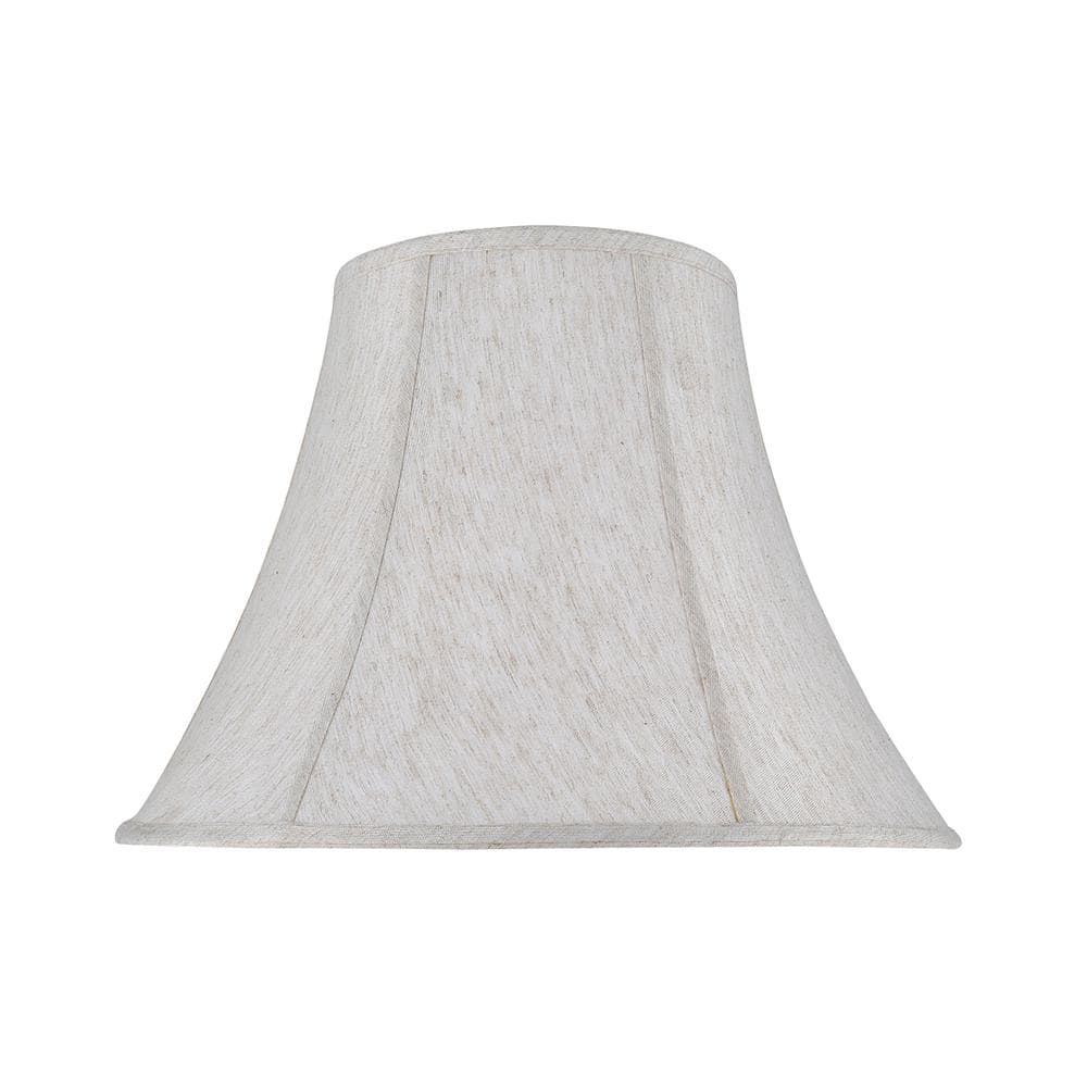 18'' Linen White Bell Lamp Shade with Spider Fitter