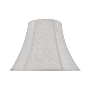 18 in. x 13 in. Linen White Bell Lamp Shade