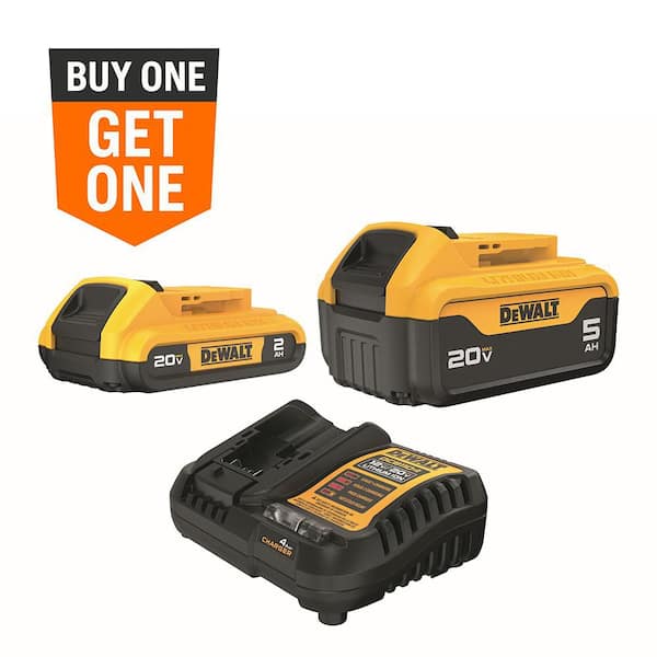 20V MAX Lithium-Ion Battery Kit with 5.0Ah and 2.0Ah Battery and Charger