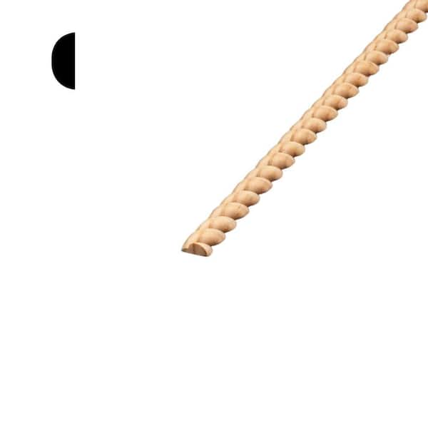 DM4 - 3/8 in. x 3/4 in. Solid Pine Carved Rope Molding